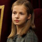 GRAF2673. MADRID, 06/12/2018.- La Princesa Leonor, en el hemiciclo del Congreso de los Diputados, durante la celebración esta mañana la solemne conmemoración del 40 aniversario de la Constitución.- EFE/Kiko Huesca