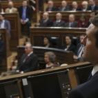 GRAF2662. MADRID, 06/12/2018.- El presidente del PP Pablo Casado, en el hemiciclo del Congreso de los Diputados, durante la celebración esta mañana la solemne conmemoración del 40 aniversario de la Constitución.- EFE/Zipi