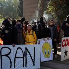 Protestas en Barcelona por la celebración del Consejo de Ministros.