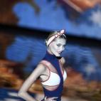 En el desfile de Andrés Sarda en la 60ª edición de Mercedes-Benz Fashion Week Madrid, primavera/verano 2015.