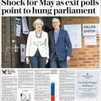 &quot;May, en shock al ver que los sondeos apuntan a un Parlamento en suspenso&quot;.