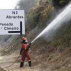 Foto cedida por la Unidad Militar de Emergencias en Vila de Rei.