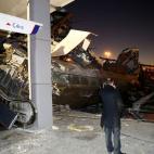ANKARA, TURKEY - DECEMBER 13 : Rescue workers are seen at the station after high-speed train crashed in Turkish capital Ankara on December 13, 2018. (Photo by Dogukan Keskinkilic/Anadolu Agency/Getty Images)