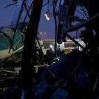 ANKARA, TURKEY - DECEMBER 13 : Rescue workers evacuate injured passengers after high-speed train crashed in Turkish capital Ankara on December 13, 2018. (Photo by Dogukan Keskinkilic/Anadolu Agency/Getty Images)