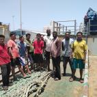 Miembros de la tripulación del Cobijo procedentes de diferentes países.