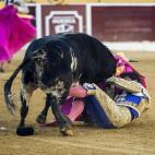 La cogida de Francisco Rivera Ordóñez en la plaza de toros de Huesca