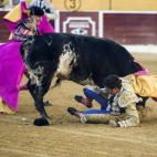 La cogida de Francisco Rivera Ordóñez en la plaza de toros de Huesca