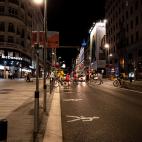 Las calles vacías a media noche.