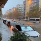 Imagen de la Avenida del Carnaval de Isla Cristina anegada.