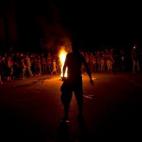 Protestas en Rafah, al sur de la Franja, en la frontera con Egipto, ante la falta de electricidad.