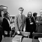 CORRECTION: Title previously incorrectly read "impeachment trial." But President Nixon was never tried and resigned prior to possible impeachment. Getty Photo