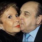 Morgan junto a Juanito Navarro durante la celebración del cumpleaños de Raúl Sender