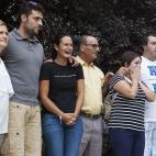 Familiares y amigos de Laura y Marina en un momento de la concentración