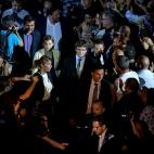 El Presidente Carles Puigdemont llega al acto convocado en el Tarraco Arena, Tarragona.