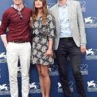 El director Tom Hooper (derecha) con Eddie Redmayne y Alicia Vikander, de 'The danish girl'.