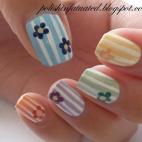 Lo divertido del nail art es que puedes llevar cada uña en un color distinto, pero siguiendo un cierto patrón para que haga sentido. Vía Pinterest.