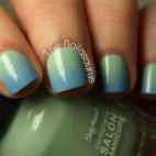 Colores que se funden en un diseño muy chic. Vía The Nailasaurus.