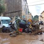 Aspecto que presentaba hoy una calle de la localidad de Sant Lloren&ccedil; des Cardassar.