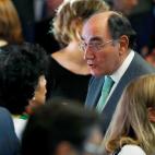 El presidente de Iberdrola, Jos&eacute; Ignacio S&aacute;nchez Gal&aacute;n, junto a la portavoz del Gobierno, Isabel Cela&aacute;.