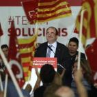 El candidato del PSC a la presidencia de la Generalidad en las elecciones del 27S, Miquel Iceta, se dirigen esta noche a los Asistentes al mitin que ha protagonizada en Cornellà de Llobregat (Barcelona).