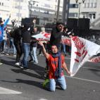 Manifestantes en las calles de C&aacute;diz.