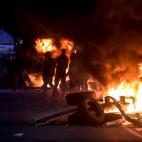 Detalle de una de las barricadas