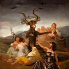 Maribel Verd&uacute; y Goya. A partir de Francisco de Goya, El Aquelarre, hacia 1798.