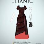 El vestido rojo de Rose en Titanic estaba decorado con piedras de vidrio y se necesitaron más de 1.000 horas de trabajo para crearlo.