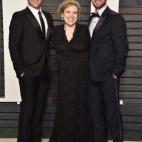 Scott Evans, Carly Evans y el actor Chris Evans