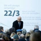 Charles Michel, el primer ministro belga, en el aeropuerto.
