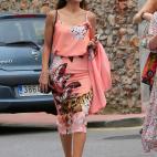 Paula Echevarr&iacute;a en la procesi&oacute;n del Corpus Christi en la que sali&oacute; su hija Daniella por Cand&aacute;s, Asturias, el 18 de junio de 2017.