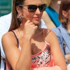 Paula Echevarr&iacute;a en la procesi&oacute;n del Corpus Christi en la que sali&oacute; su hija Daniella por Cand&aacute;s, Asturias, el 18 de junio de 2017.