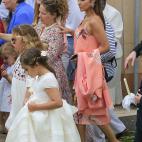 Paula Echevarr&iacute;a en la procesi&oacute;n del Corpus Christi en la que sali&oacute; su hija Daniella por Cand&aacute;s, Asturias, el 18 de junio de 2017.