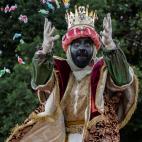 Monchi, director deportivo del Sevilla, pintado para hacer de Baltasar