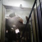 Ocupación pública de un edificio vacío en el centro de Barcelona para dar cobijo a las familias desalojadas.