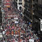 El Primero de Mayo en Barcelona.