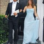 Junto a Arun Nayar saliendo de su domicilio hacia la White Tie / Tiara Ball.