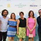 De izquierda a derecha: La reportera Marta Nebot; Juan Ramón Gonzalo, director de contenidos de la productora Cuarzo; Andrea Olivas, directora de 'El programa de Ana Rosa'; Montserrat Domínguez; Ana Rosa Quintana y Guillermo Rodríguez