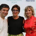 El doctor Salvador Casado, bloguero de 'El Huffington Post', y su acompañante junto a Montserrat Domínguez