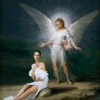 A partir de Tob&iacute;as y el &aacute;ngel, ca 1787. Francisco de Goya. Museo Nacional del Prado, Madrid. Vestido de Ana Locking.