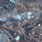 La situaci&oacute;n en Chernihiv, captada por el sat&eacute;lite Maxar Technologies.