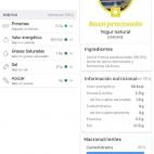 Aprobado con las dos aplicaciones. Exacta informaci&oacute;n nutricional.