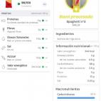 Aprobado con las dos aplicaciones. Exacta informaci&oacute;n nutricional.