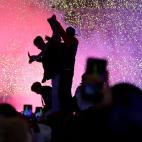 Las luces de Navidad alumbran la fiesta de Marruecos en la Puerta del Sol