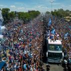 El autobús tan solo ha podido avanzar 14 kilómetros en cuatro horas y media