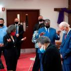 En una protesta contra el racismo en 2020