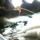 Jabón en la Plaza de España en Barcelona