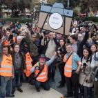 Un centenar de periodistas protesta por las agresiones en los disturbios