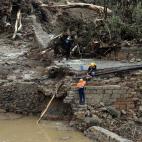La población tarraconense de Montblanc gravemente afectada por la crecida del río Francolí