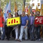 La representación de ERC en la ofrenda floral.